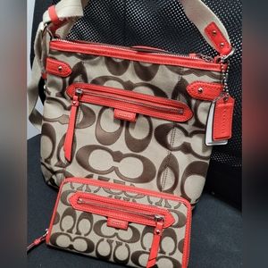 Coach purse and matching wallet